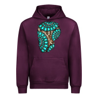 Mauve Wine gemstone cowhide patches Urban Hoodie - RanaPortraitStore