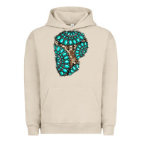 Pigment French Oak gemstone cowhide patches Urban Hoodie - RanaPortraitStore