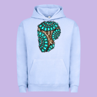 Gemstone Cowhide Patches Urban Hoodie Designed By Ranaportraitstore