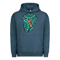 Pigment Midnight Navy gemstone cowhide patches Urban Hoodie - RanaPortraitStore