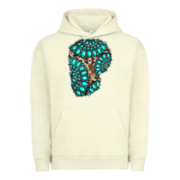 Pigment Pistachio gemstone cowhide patches Urban Hoodie - RanaPortraitStore