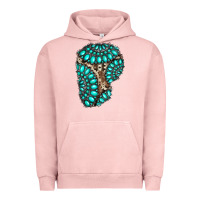 Pigment Salmon gemstone cowhide patches Urban Hoodie - RanaPortraitStore
