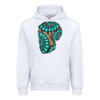 White gemstone cowhide patches Urban Hoodie - RanaPortraitStore