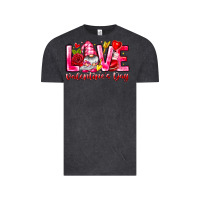 Vintage Black Love Valentines Day Gnome Vintage Tee - CowhideDigitalArt