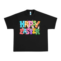 Black Happy Easter Urban Heavy Tee - CowhideDigitalArt
