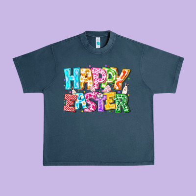 Happy Easter Urban Heavy Tee Designed By Cowhidedigitalart