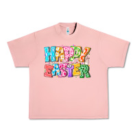Salmon Happy Easter Urban Heavy Tee - CowhideDigitalArt