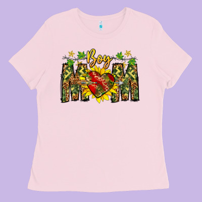 Boy Mom Ladies Tee Designed By Cowhidedigitalart