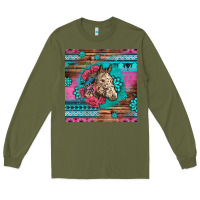 Army Green floral horse Long Sleeve Tee - LillyAllenDesigns