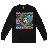 Black floral horse Long Sleeve Tee - LillyAllenDesigns