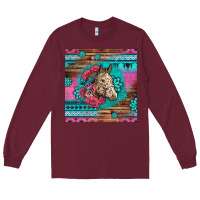 Burgundy floral horse Long Sleeve Tee - LillyAllenDesigns