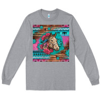 Heather Grey floral horse Long Sleeve Tee - LillyAllenDesigns