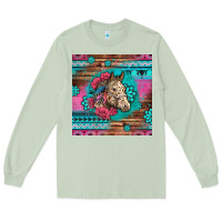 Matcha floral horse Long Sleeve Tee - LillyAllenDesigns