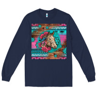 Navy floral horse Long Sleeve Tee - LillyAllenDesigns