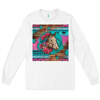White floral horse Long Sleeve Tee - LillyAllenDesigns