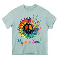 Arona daisy peace sign hippie soul retro hippie flower lovers t shirt Heavy Core Tee - baoMotion