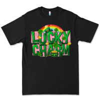 Black St Patricks Lucky Charm Premium Tee - FaDigitalArtStudio