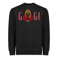 Black Gigi Lady Of Guadalupe Heavyweight Sweatshirt - Jasminsmagicworld