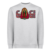 Heather Grey Gigi Lady Of Guadalupe Heavyweight Sweatshirt - Jasminsmagicworld