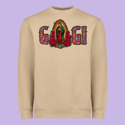 Gigi Lady Of Guadalupe Heavyweight Sweatshirt Designed By Jasminsmagicworld