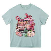 Arona Breast Cancer truck with pumpkins Heavy Core Tee - FaDigitalArtStudio