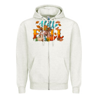 Oatmeal Heather hello fall heifer cow Zipper Hoodie - RanaPortraitStore