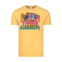 Vintage Mustard ive survived too many storms to be thered by raind Vintage Tee - CowhideDigitalArt