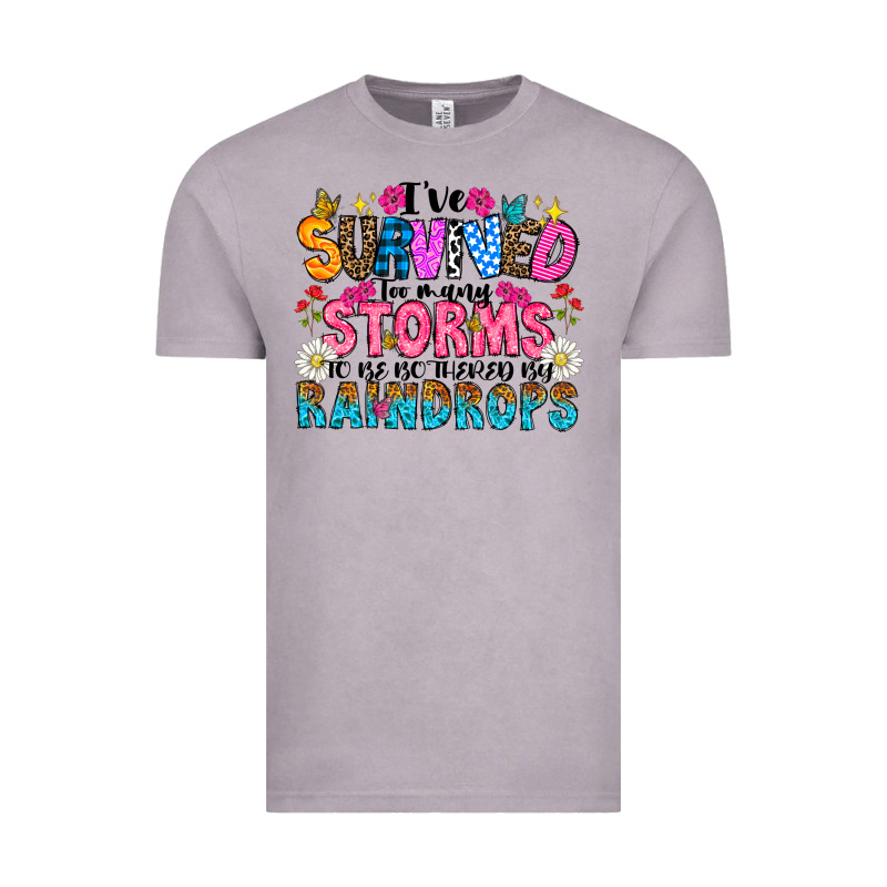Ive Survived Too Many Storms To Be Thered By Raind Vintage Tee by CowhideDigitalArt | Teevron