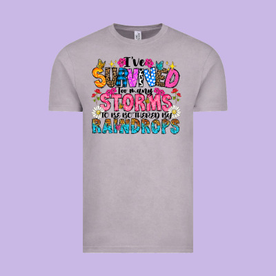 Ive Survived Too Many Storms To Be Thered By Raind Vintage Tee Designed By Cowhidedigitalart