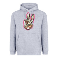 Heather Grey Jack Russel Peace Sign Heavyweight Hoodie - Jasminsmagicworld