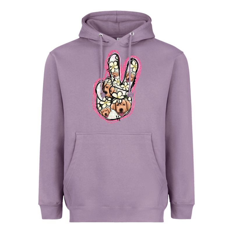 Jack Russel Peace Sign Heavyweight Hoodie by Jasminsmagicworld | Teevron