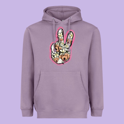 Jack Russel Peace Sign Heavyweight Hoodie Designed By Jasminsmagicworld