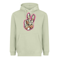Matcha Jack Russel Peace Sign Heavyweight Hoodie - Jasminsmagicworld