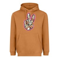 Meerkat Jack Russel Peace Sign Heavyweight Hoodie - Jasminsmagicworld