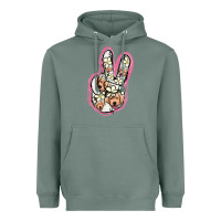 Sage Jack Russel Peace Sign Heavyweight Hoodie - Jasminsmagicworld