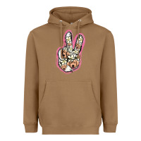 Toasted Coconut Jack Russel Peace Sign Heavyweight Hoodie - Jasminsmagicworld