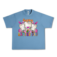 Pebble Blue Happy Easter Urban Heavy Tee - CowhideDigitalArt