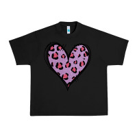Black Glitter Purple Leopard Heart Urban Heavy Tee - Jasminsmagicworld