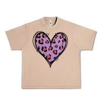 Burro Glitter Purple Leopard Heart Urban Heavy Tee - Jasminsmagicworld