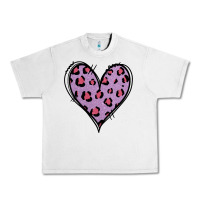 Lunar Rock Glitter Purple Leopard Heart Urban Heavy Tee - Jasminsmagicworld