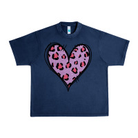 Navy Glitter Purple Leopard Heart Urban Heavy Tee - Jasminsmagicworld