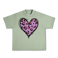 Oil Green Glitter Purple Leopard Heart Urban Heavy Tee - Jasminsmagicworld