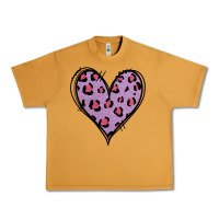 Peanut Butter Glitter Purple Leopard Heart Urban Heavy Tee - Jasminsmagicworld