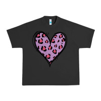 Pigment Black Glitter Purple Leopard Heart Urban Heavy Tee - Jasminsmagicworld