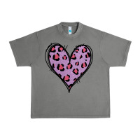 Tornado Glitter Purple Leopard Heart Urban Heavy Tee - Jasminsmagicworld