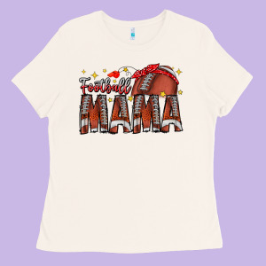 Football Mama Ladies Tee Designed By Cowhidedigitalart