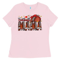 Bubblegum Pink football mama Ladies Tee - CowhideDigitalArt