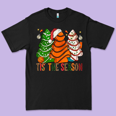 Tis' The Season Basketball Christmas Cakes Premium Tee Designed By Bundleandbundleshop