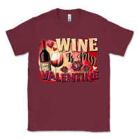 Burgundy Wine is my Valentine's Day Classic Tee - FaDigitalArtStudio
