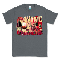 Charcoal Heather Wine is my Valentine's Day Classic Tee - FaDigitalArtStudio